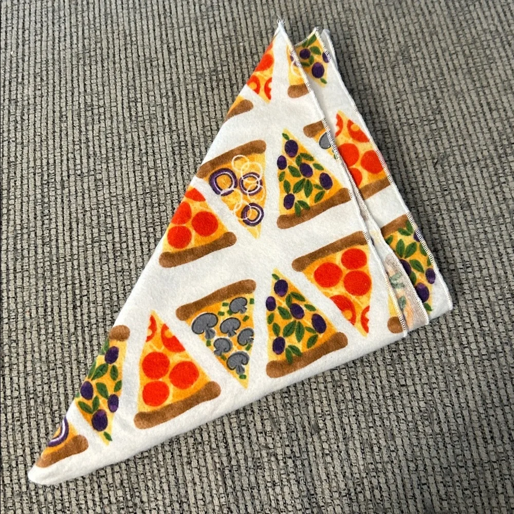 pizza Dog Bandana with cute pizza Print NEW handmade neckerchief